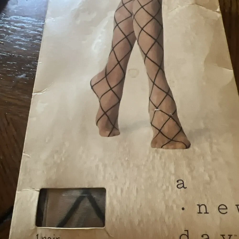 A New Day Women's Open Fishnet Tights -1X/2X New